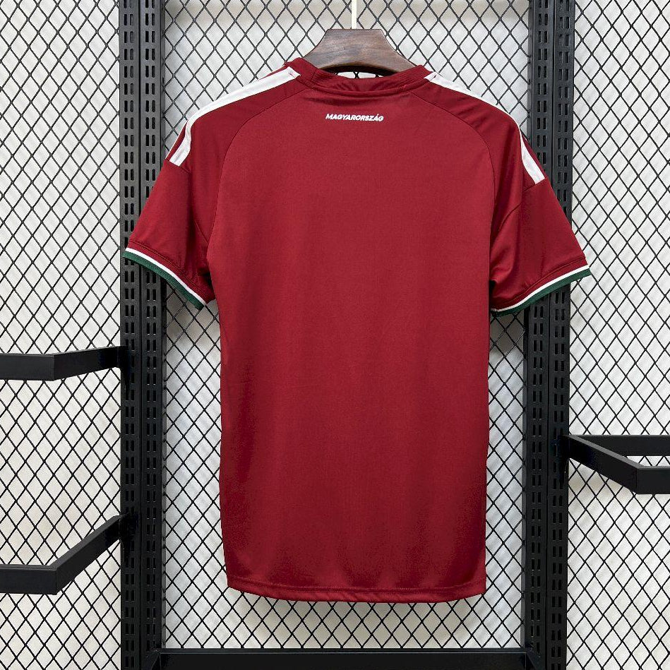 2025/26 Hungary Home Jersey Red Football Shirt Back View