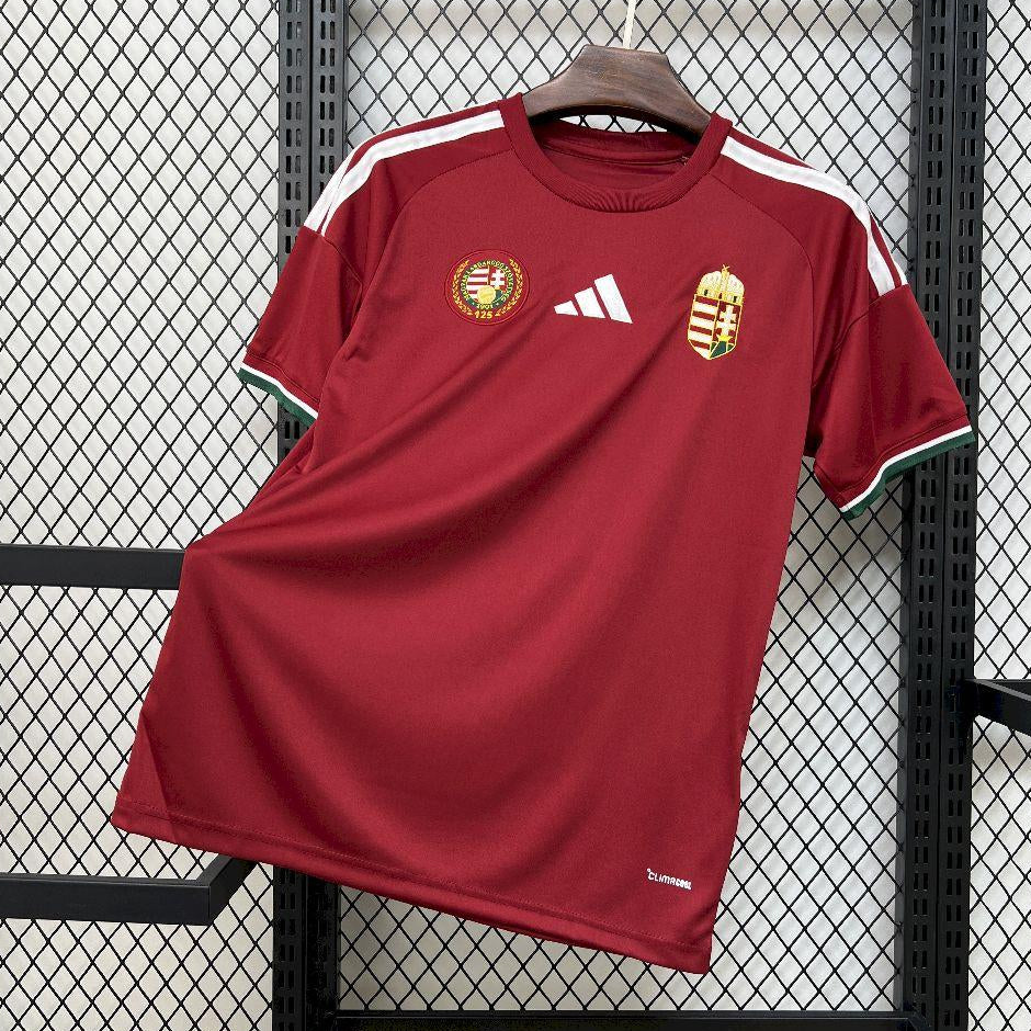 2025/26 Hungary Home Jersey Red Football Shirt Front View