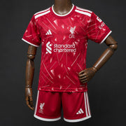 2026/27 Kids Liverpool Home Jersey & Shorts Set Front View