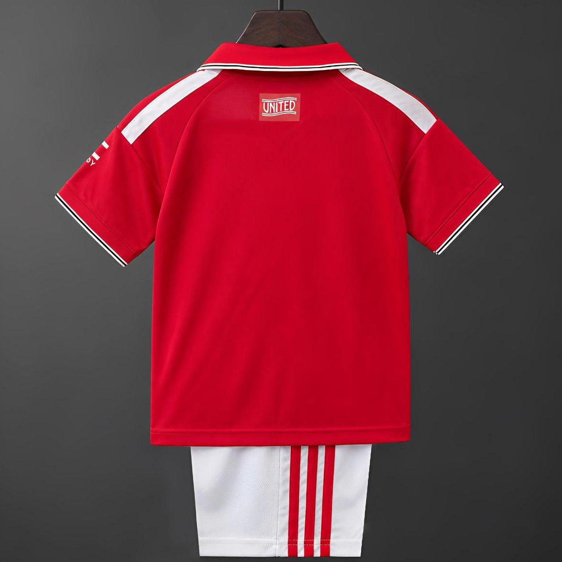 2026/27 Kids Manchester United Home Jersey Set Back View