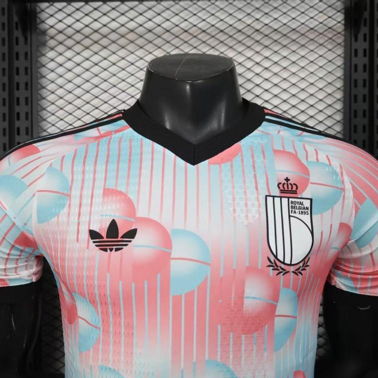 2026 Belgium Away Jersey Pastel Football Shirt Details View
