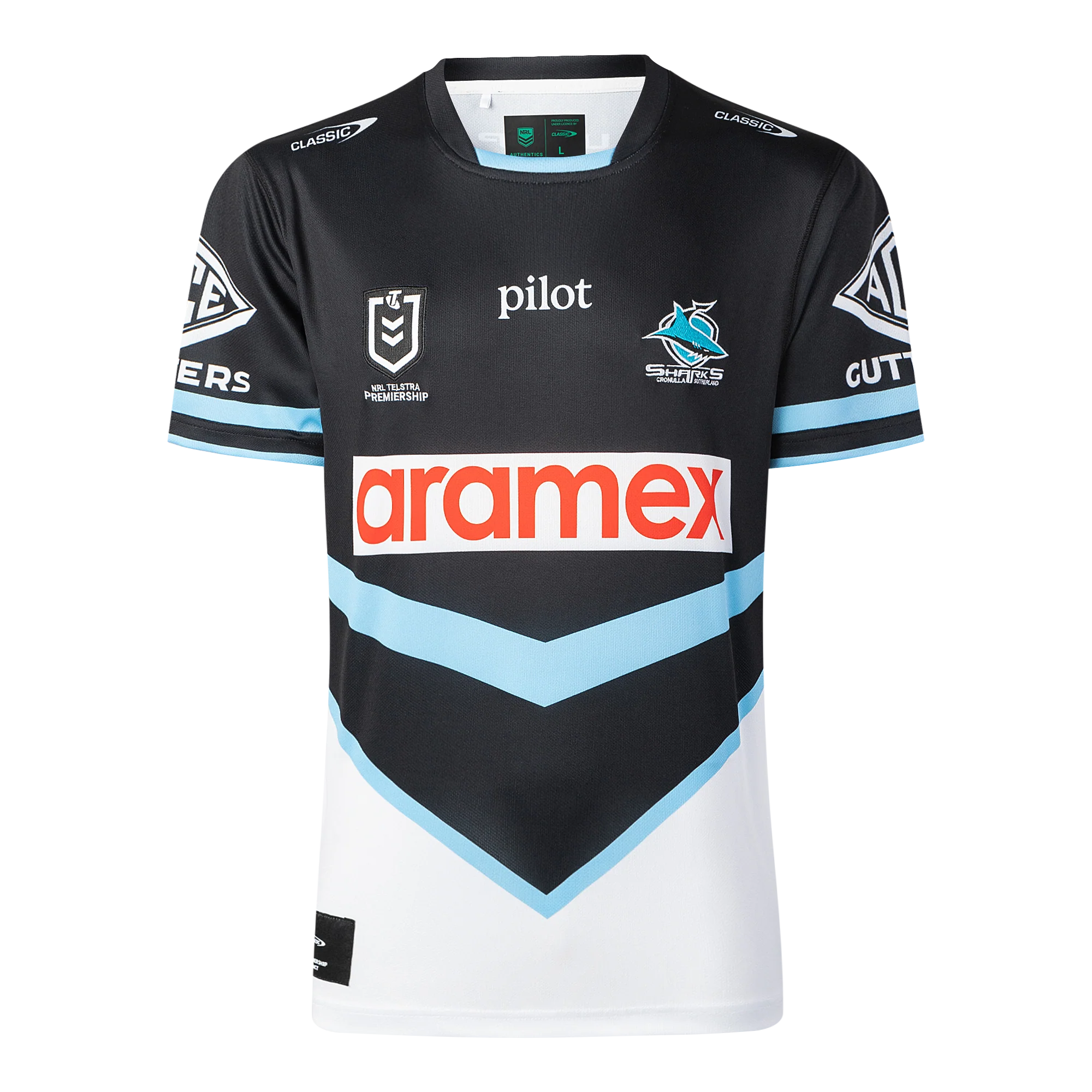 2026 Cronulla Sharks NRL home jersey front view
