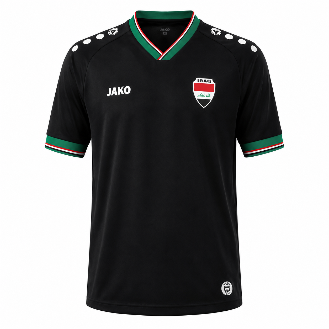 2026 Iraq Black World Cup Jersey Front View