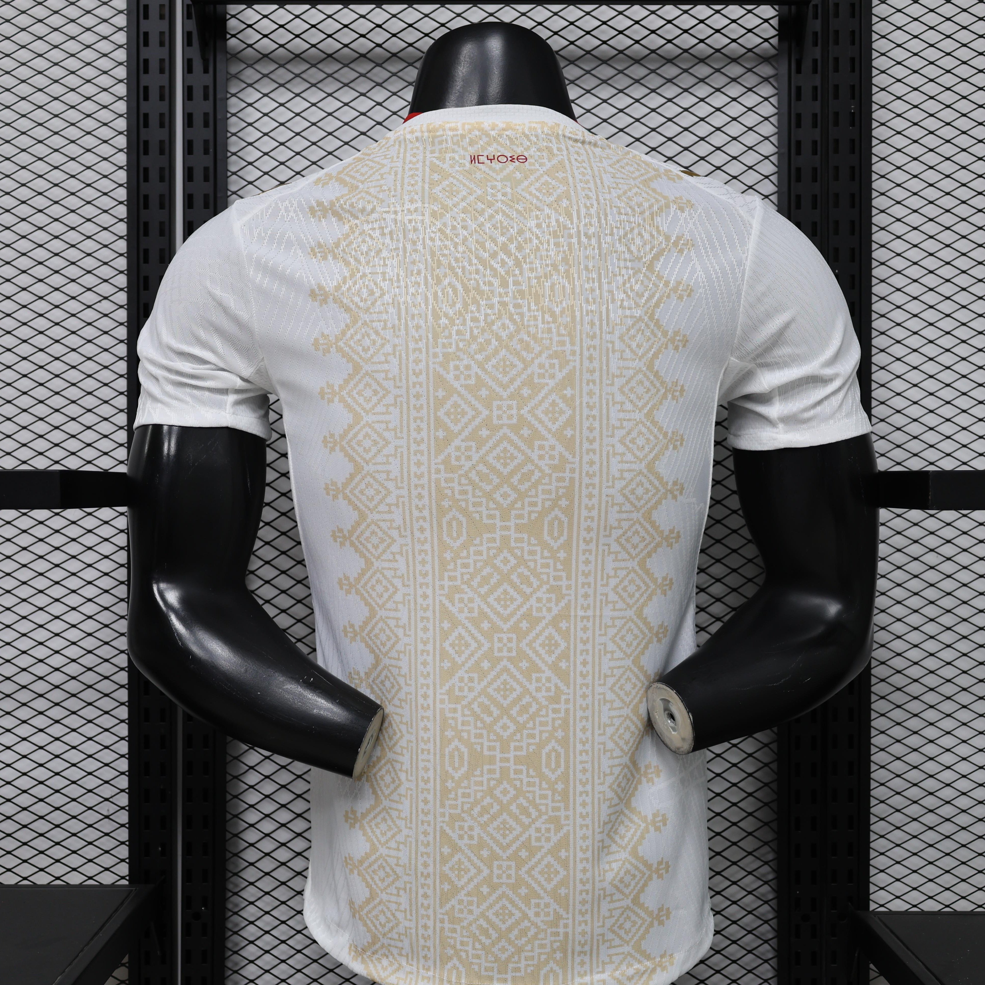 2026 Morocco Away Jersey White Football Shirt Back View