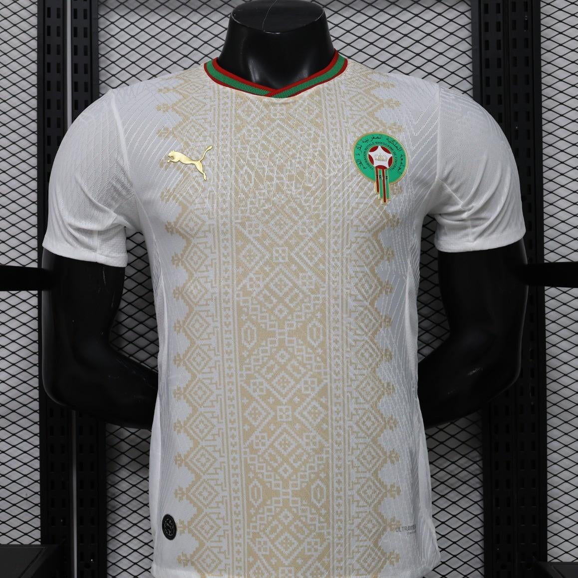 2026 Morocco Away Jersey White Football Shirt Front View