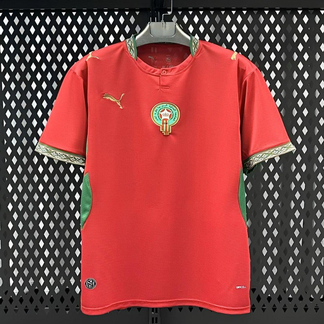 2026 Morocco Home Jersey Red Football Shirt Front View