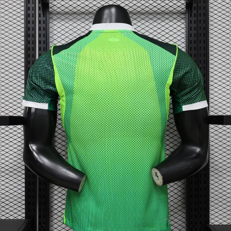2026 Nigeria Away Jersey Green Back View Player