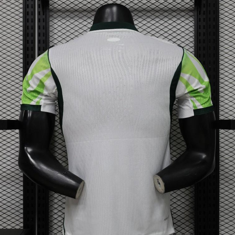 2026 Nigeria Home Jersey White Green Back View Player