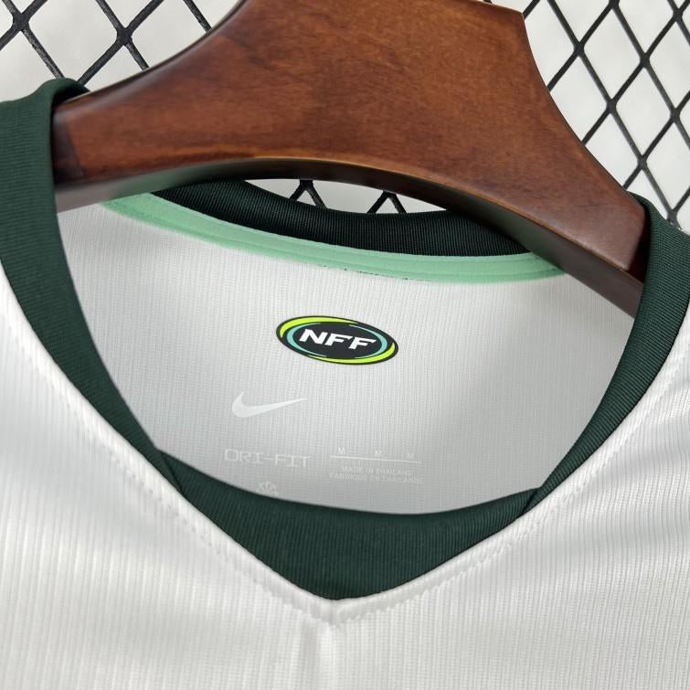 2026 Nigeria Home Jersey White Green Front View Collar
