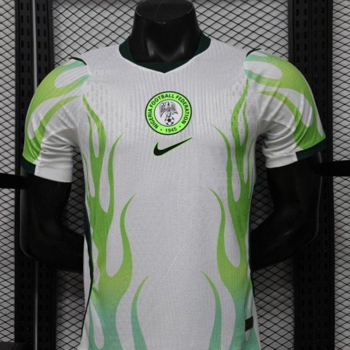 2026 Nigeria Home Jersey White Green Front View Player