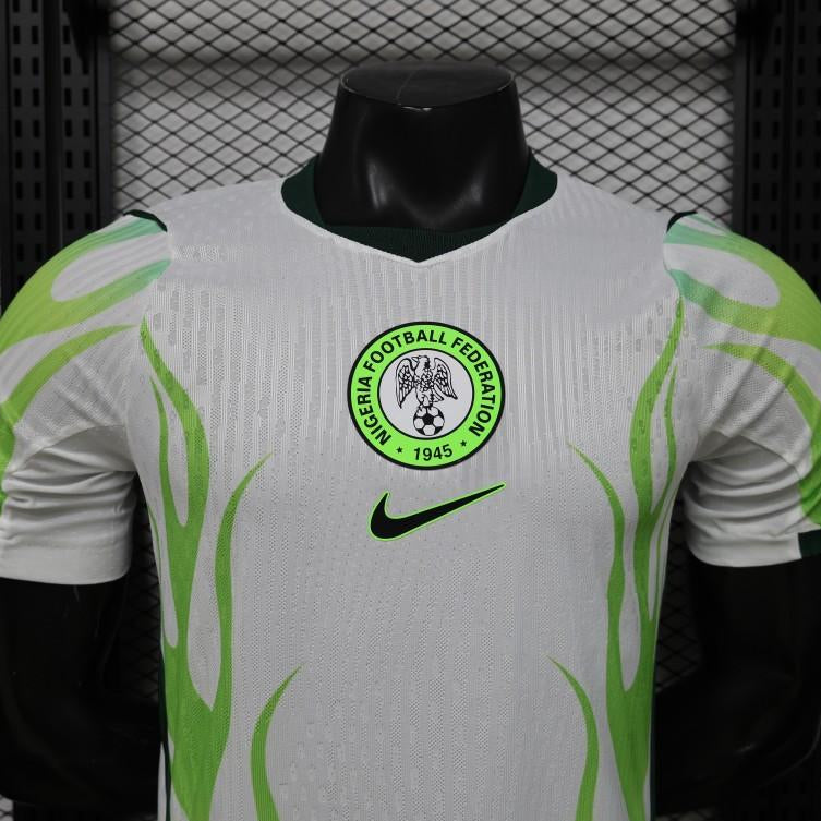 2026 Nigeria Home Jersey White Green Front View Details