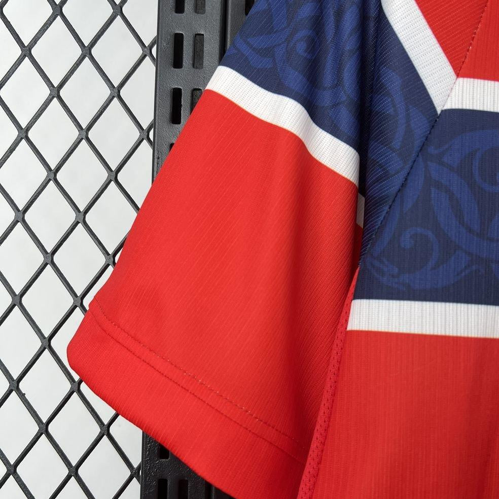 2026 Norway Home World Cup Jersey Red Front View Sleeve