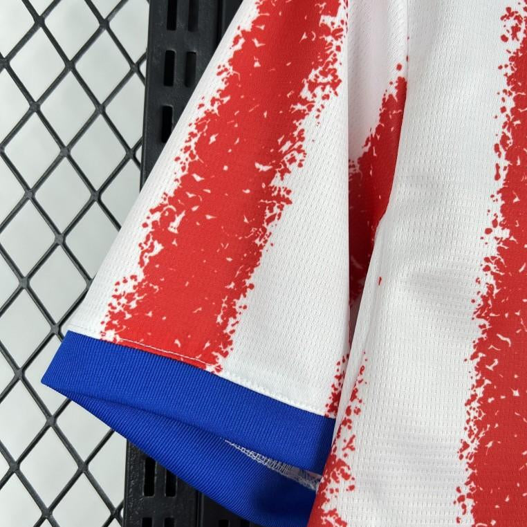 2026 Paraguay Home World Cup Jersey Front View Sleeve