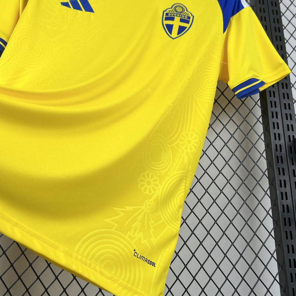 2026 Sweden Home World Cup Jersey Front View Details