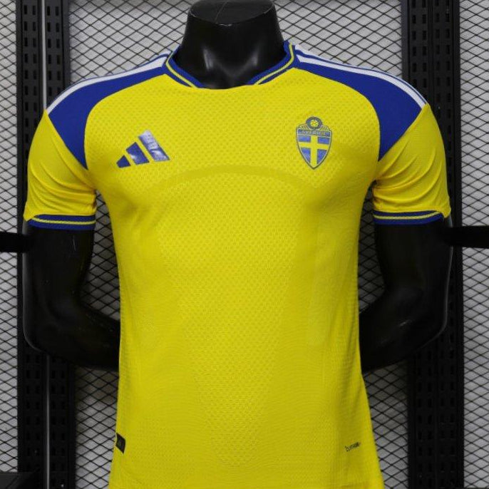 2026 Sweden Home World Cup Jersey Front View Player