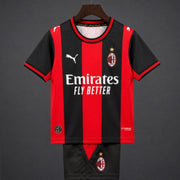 26/27 Kids AC Milan Home Jersey Set Front View