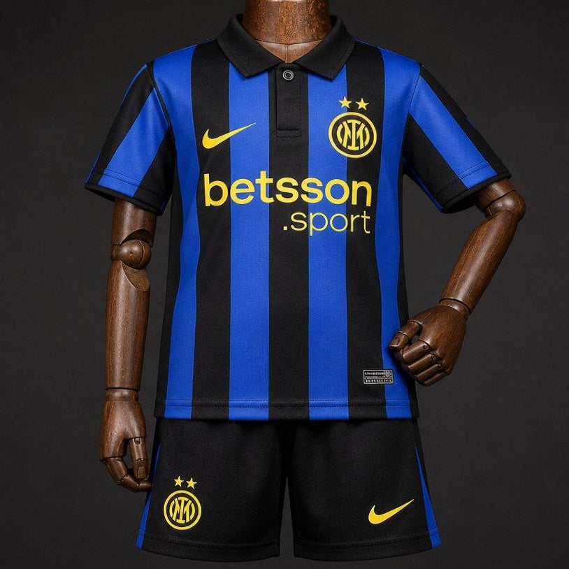 26/27 Kids Inter Milan Home Jersey Set Front View