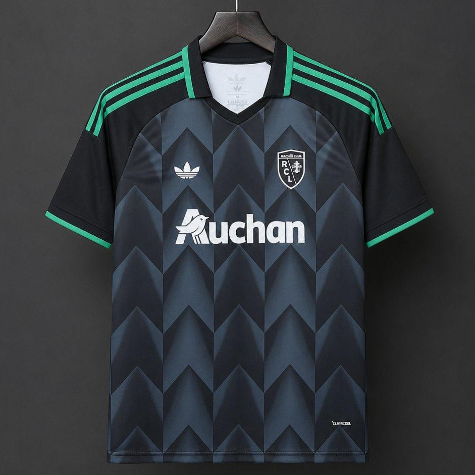 26/27 RC Lens Away Dark Grey Jersey Front View
