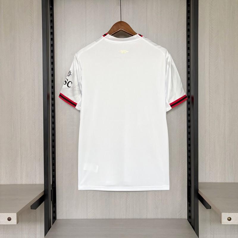 AC Milan Away Jersey 2026/27 back view with clean white finish and red black sleeve trim