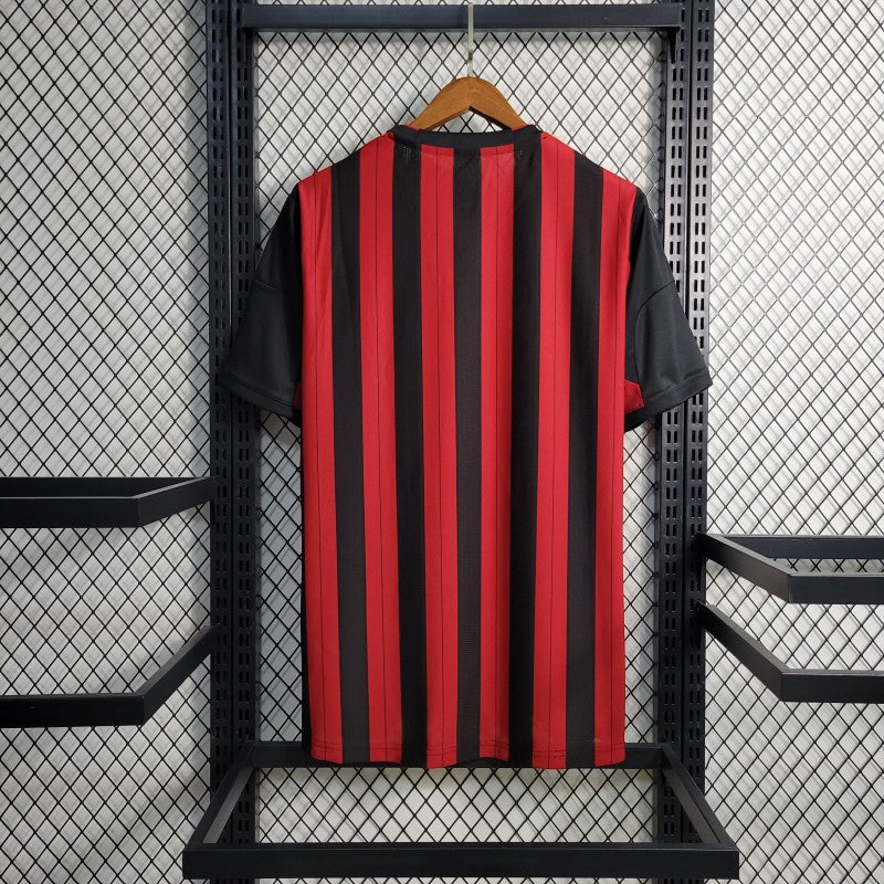 AC Milan Home Jersey 2013/14 back view with red and black stripes