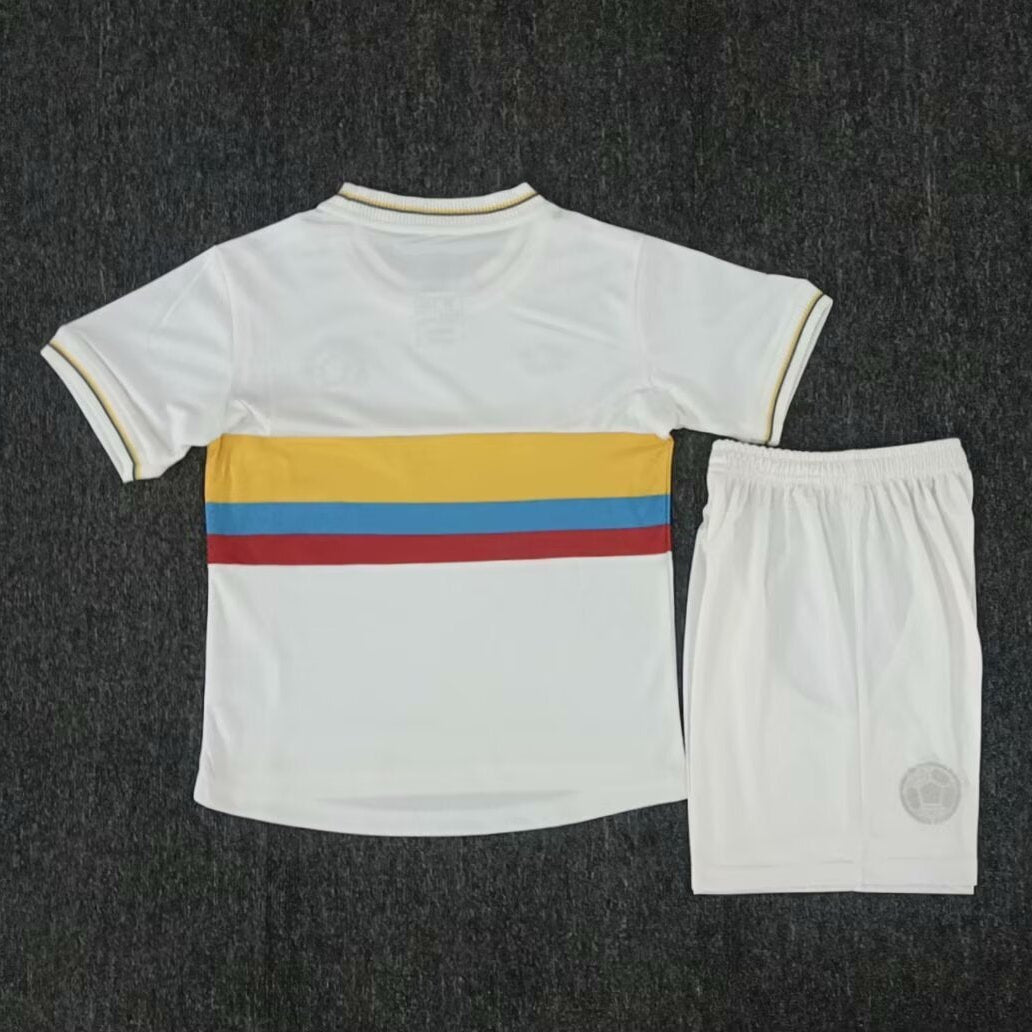 Adidas Colombia 100th anniversary kids kit back view youth football set