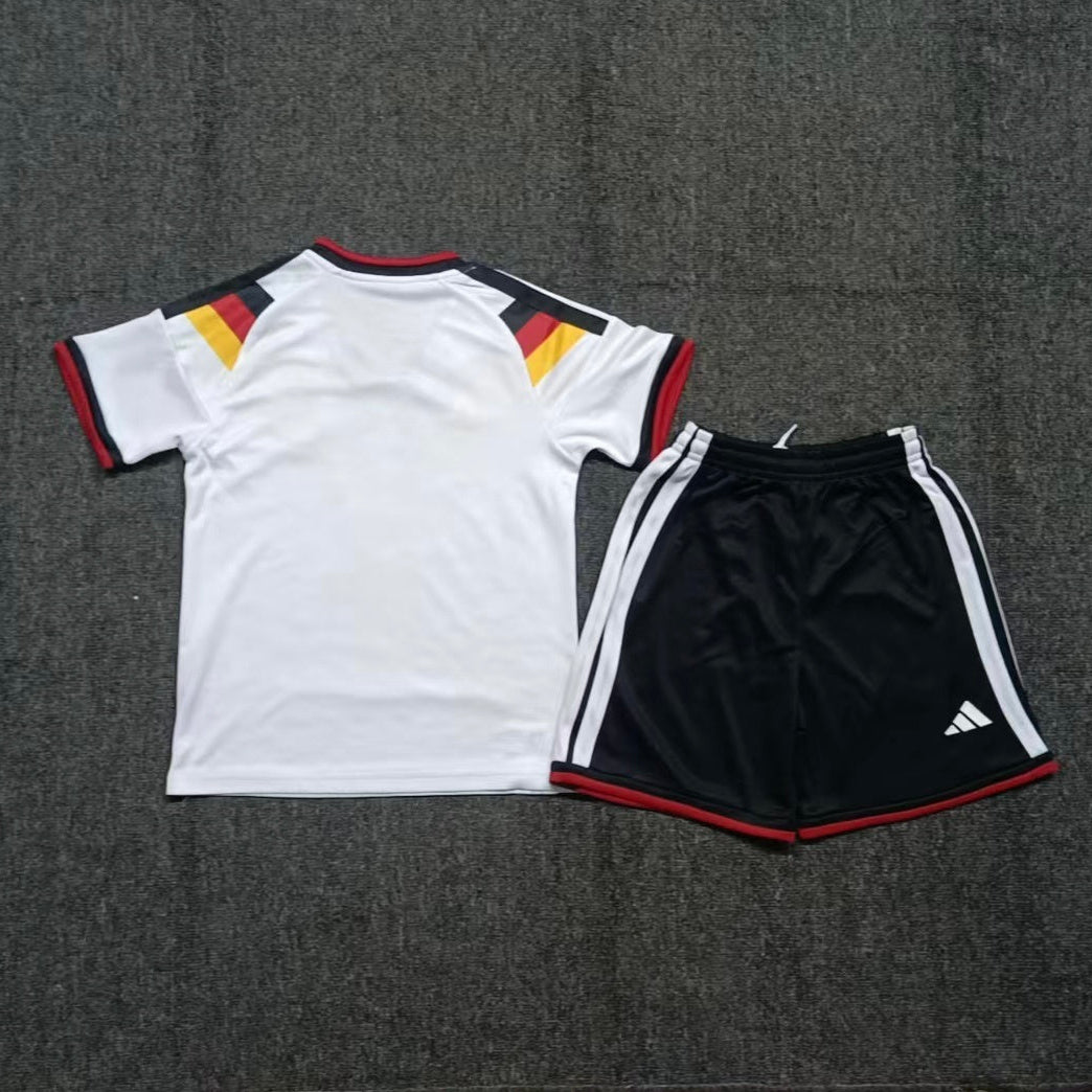 Adidas Germany home kit 2026/27 kids set back view youth football uniform