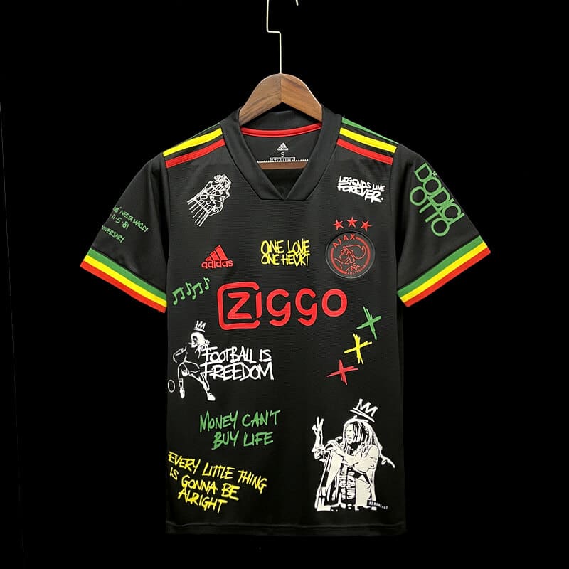 AFC Ajax Bob Marley special edition football jersey front black