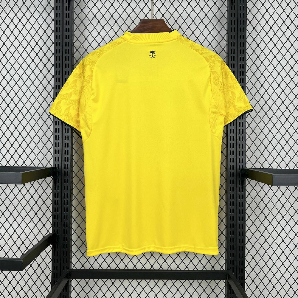 Al Nassr 2025/26 home jersey back view yellow football shirt
