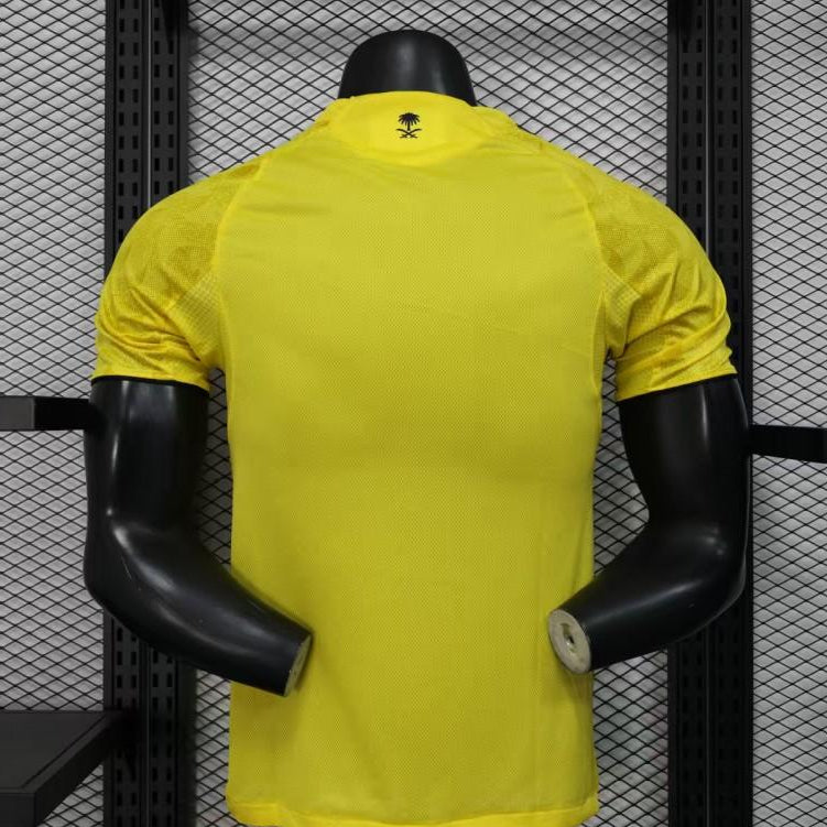 Al Nassr 2025/26 home jersey back view yellow football shirt
