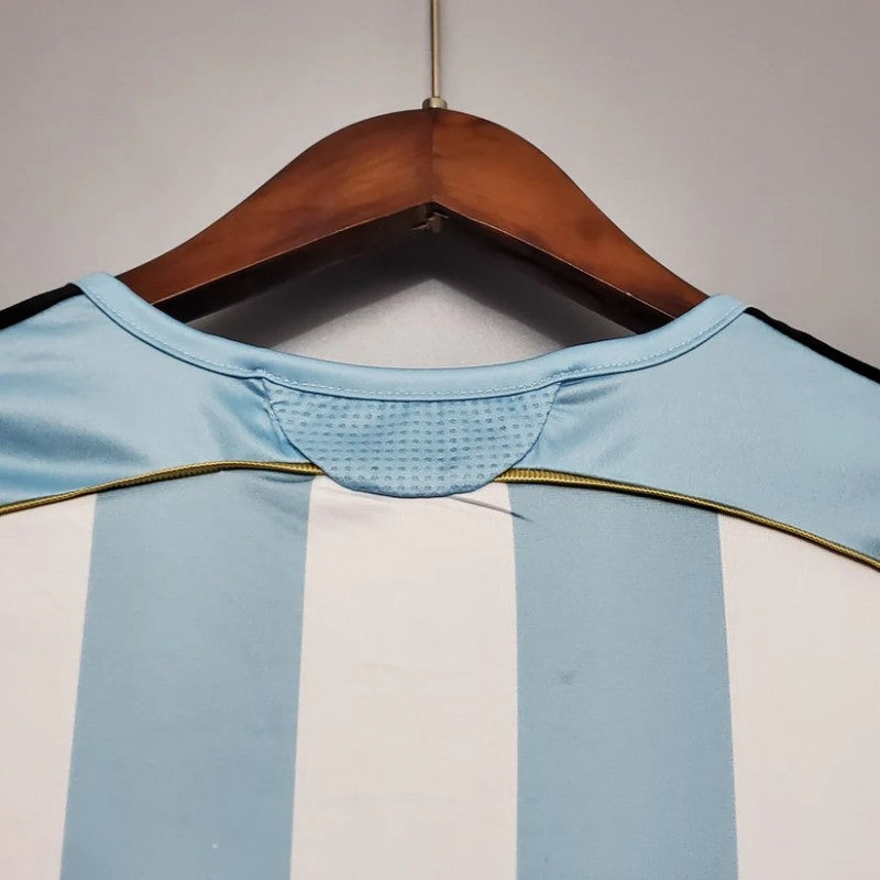 Argentina Home Jersey 2006 upper back and collar detail