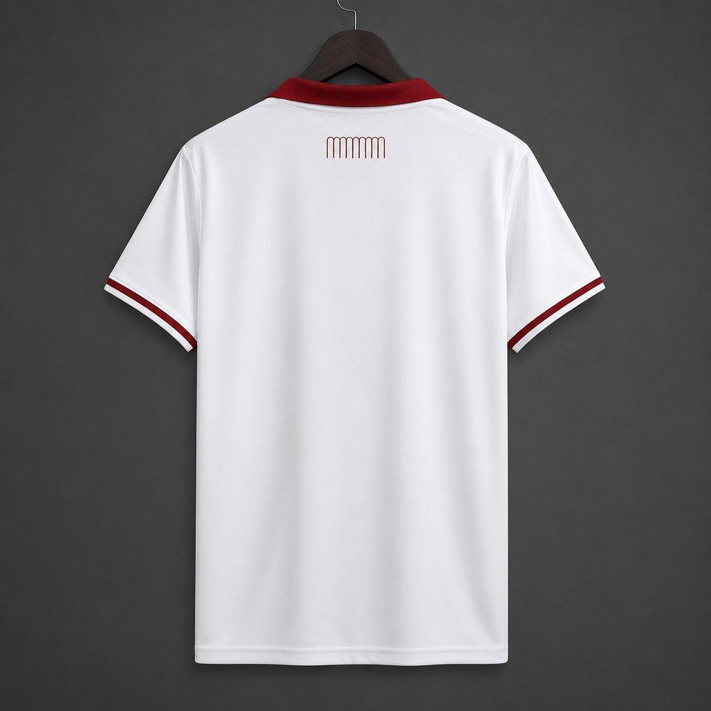 AS Monaco Home Jersey 2026/27 back view with clean white design and red trim