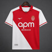 AS Monaco Home Jersey 2026/27 front view with red and white diagonal design
