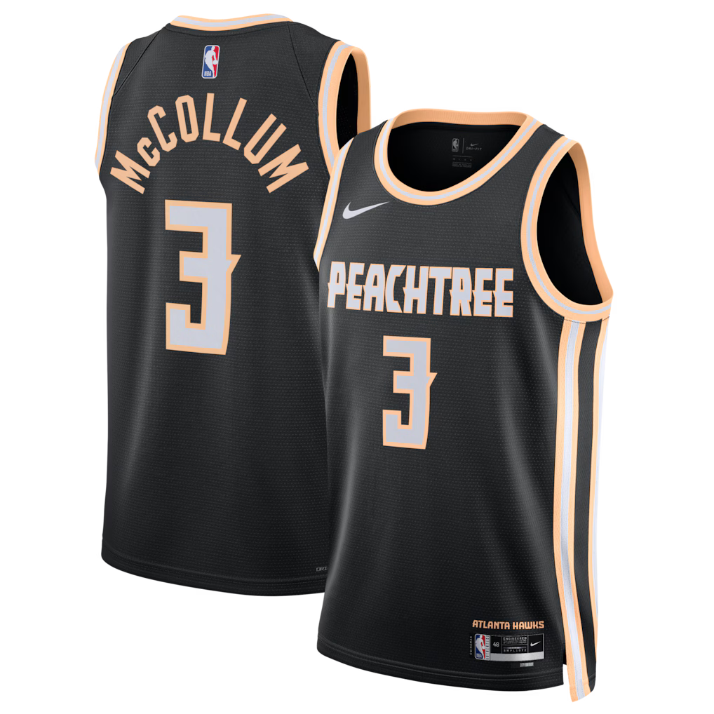 CJ McCollum #3 Atlanta Hawks Black City Edition Jersey