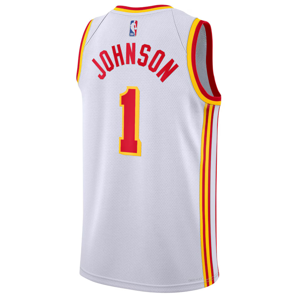 Atlanta Hawks Jalen Johnson Association Edition Swingman Jersey Back View