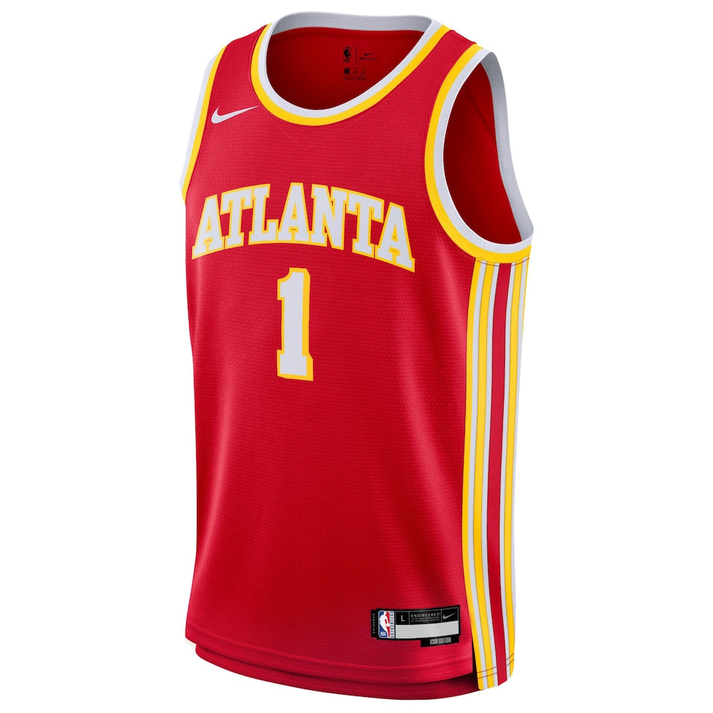 Atlanta Hawks Jalen Johnson Icon Edition Swingman Jersey Front View