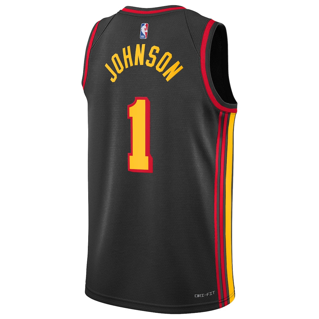 Atlanta Hawks Jalen Johnson Statement Edition Swingman Jersey Back View