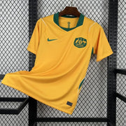 Australia 2026 World Cup home jersey yellow green football shirt front view
