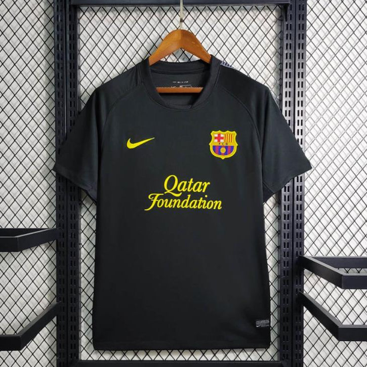 Barcelona 2011/12 black away retro jersey front view

