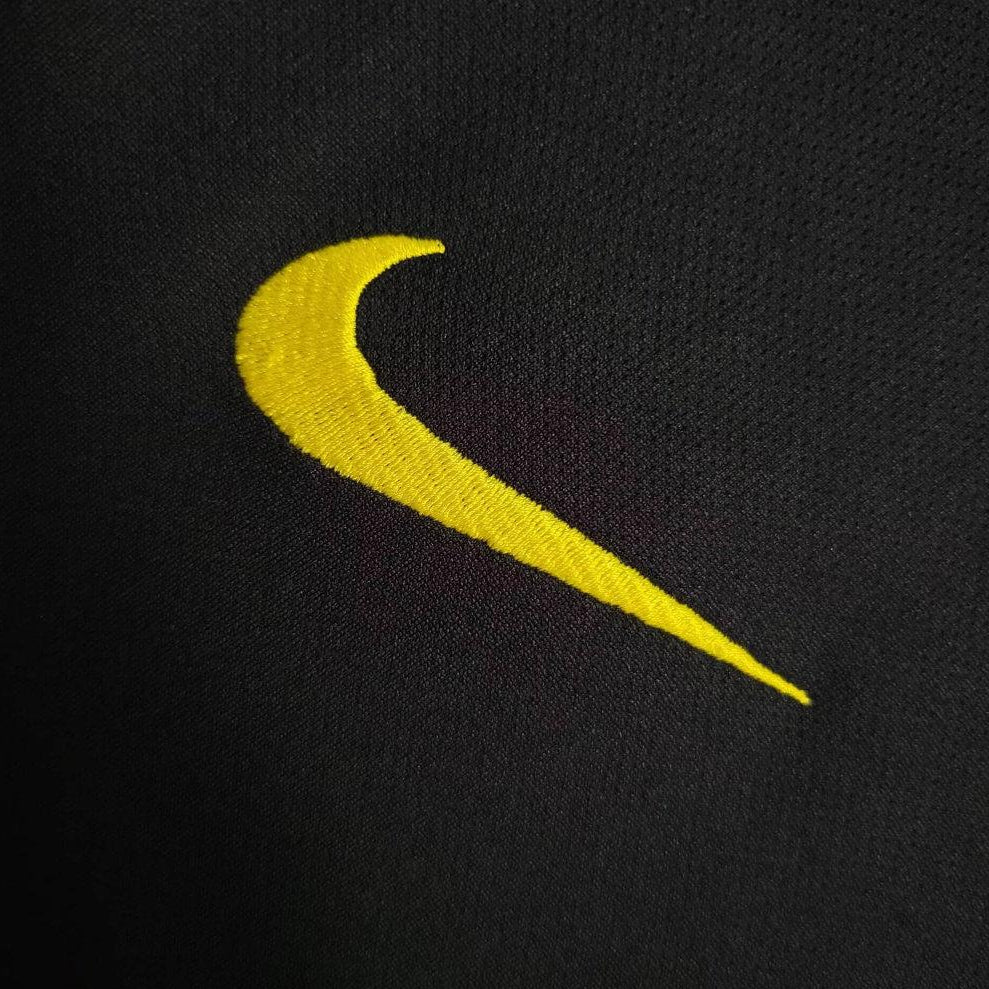 Barcelona 2011/12 black away retro jersey Nike logo detail
