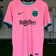 Barcelona Third 2020/21 Messi 10 pink jersey front view