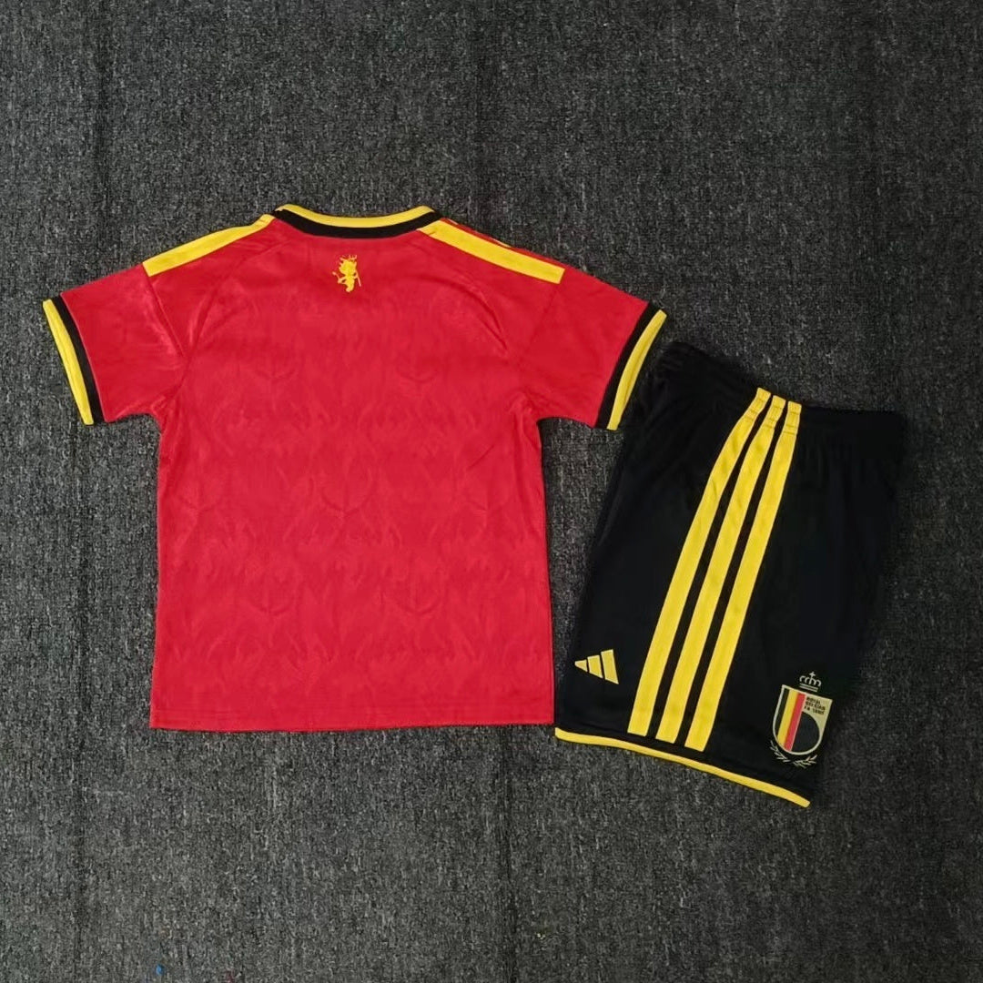 Belgium home kit 2026/27 kids set back view youth football uniform