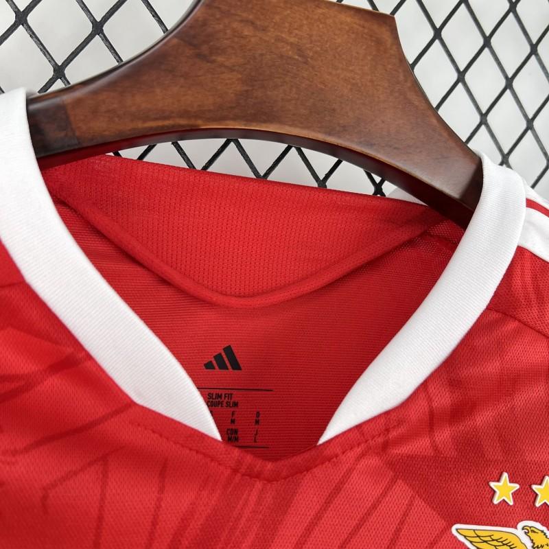 Benfica Home Jersey 2026/27 collar detail with white V neckline