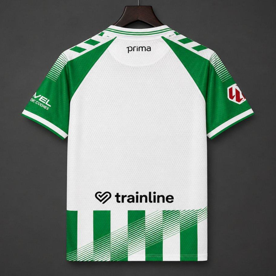 Betis Home Jersey 2026/27 back view with white design green sleeves and striped lower detail