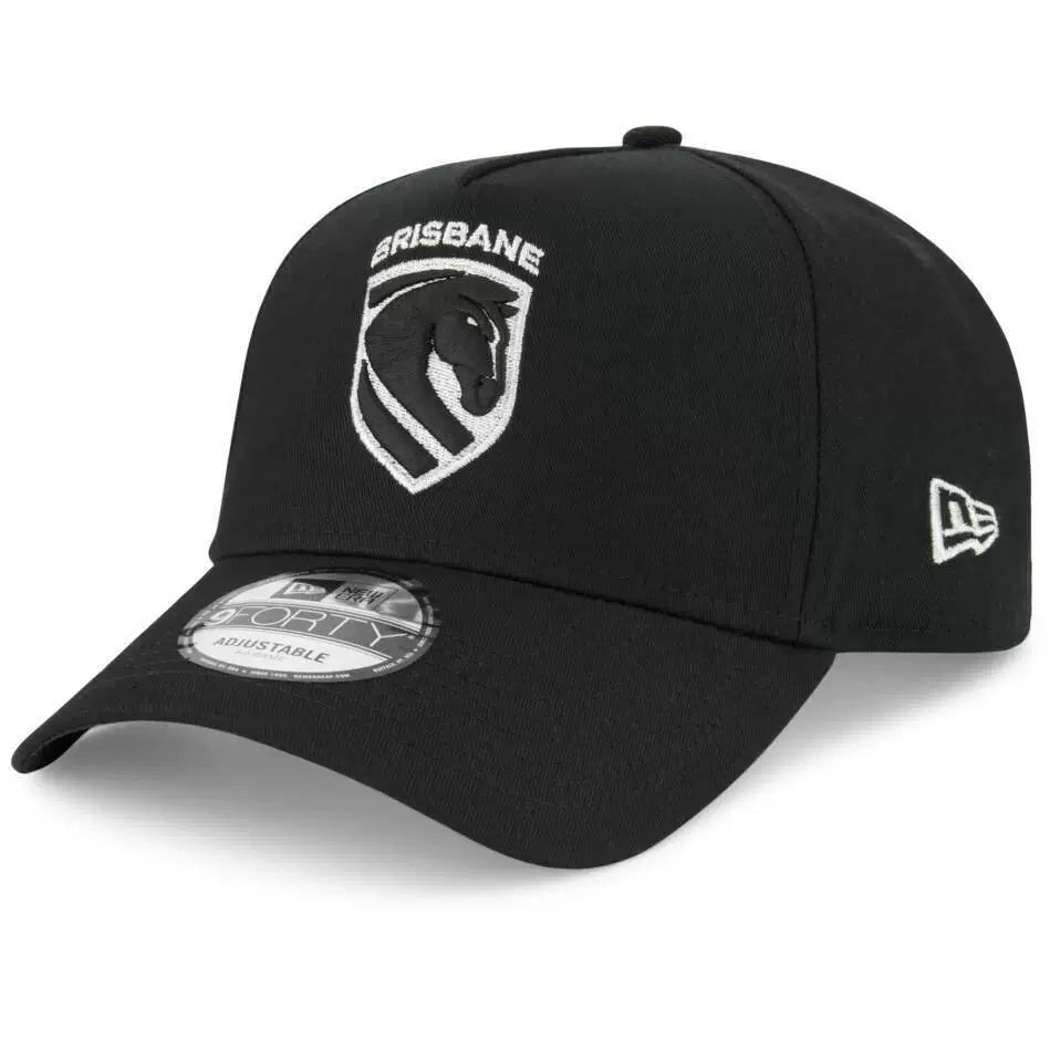 Black Brisbane Broncos Baseball Cap front view with white Broncos logo