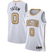 Boston Celtics 2025/26 City Edition swingman jersey Jaylen Brown white front and back view
