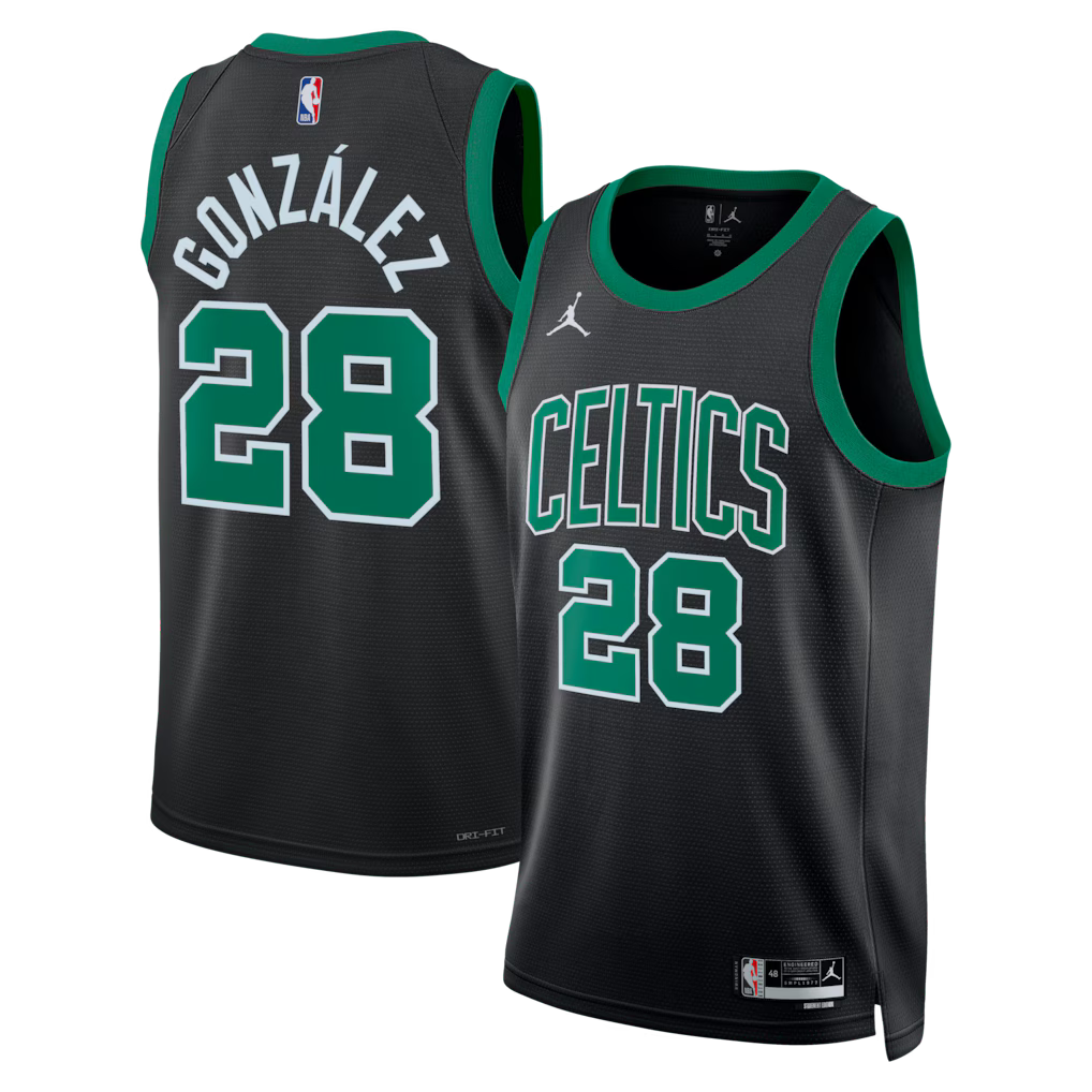 Hugo González #28 Boston Celtics Black Swingman Jersey