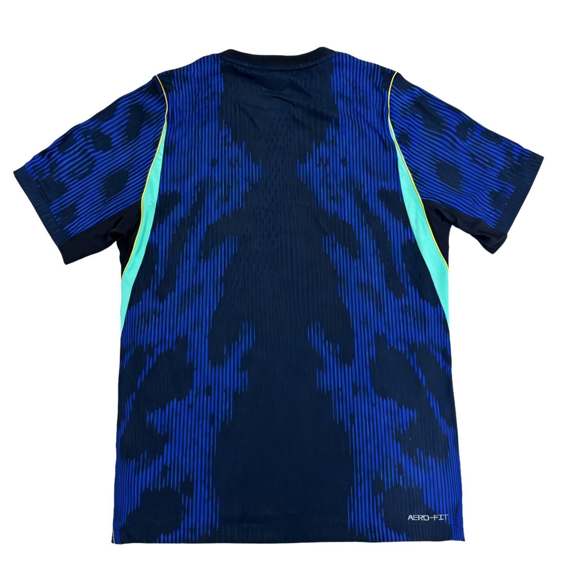 Brazil 2026 away fan version jersey blue back view
