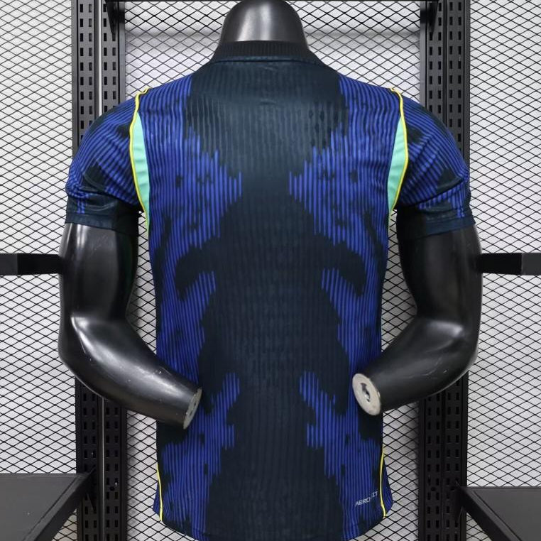 Brazil 2026 away player version jersey blue back view
