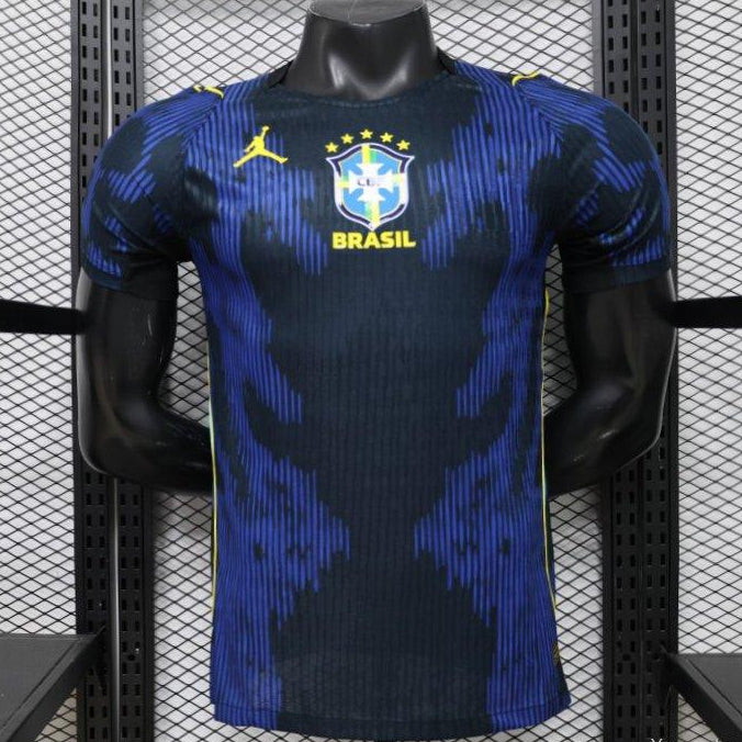 Brazil 2026 away player version jersey blue front view
