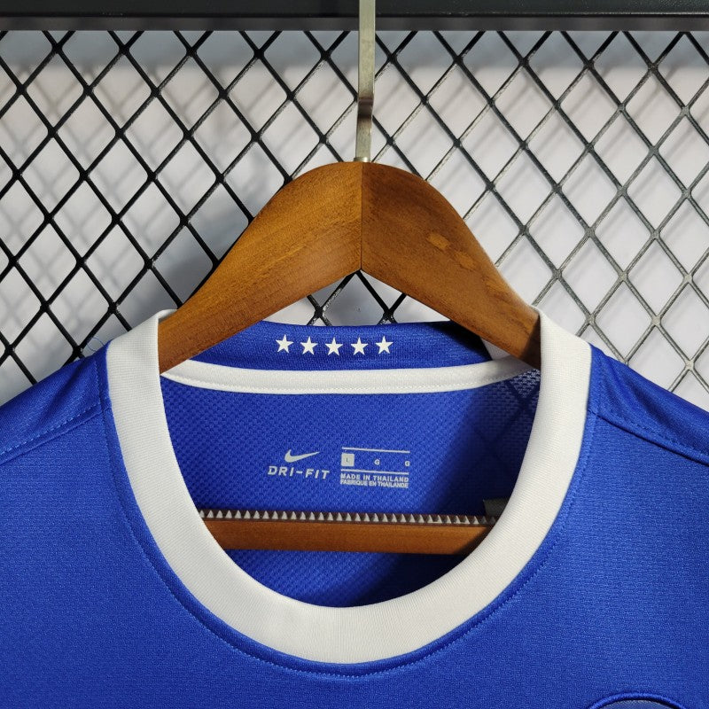 Brazil Away Jersey 2006 white crew-neck collar close-up